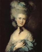 Thomas Gainsborough A woman in Blue Sweden oil painting artist